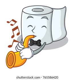 With trumpet tissue character cartoon style