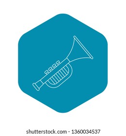 Trumpet toy for kids icon. Outline illustration of trumpet toy for kids vector icon for web