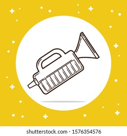 trumpet toys line vector illustration