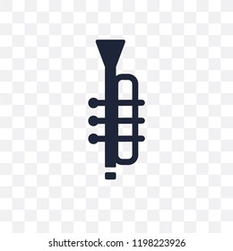 Trumpet transparent icon. Trumpet symbol design from Music collection. Simple element vector illustration on transparent background.