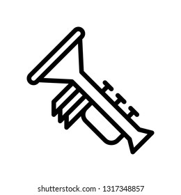 Trumpet vector, Feast of Saint Patrick line style icon