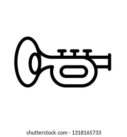 Trumpet vector, Feast of Saint Patrick line style icon