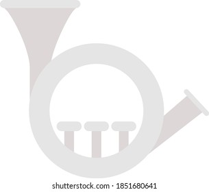 trumpet vector flat colour icon 