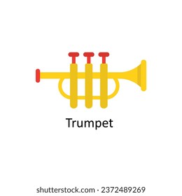 Trumpet  vector Flat Icon Design illustration. Symbol on White background EPS 10 File 
