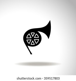 Trumpet vector icon.