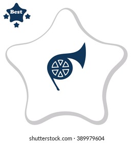 Trumpet vector icon.