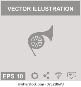 Trumpet vector icon.