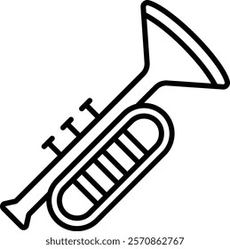 Trumpet vector icon. Can be used for printing, mobile and web applications.