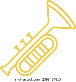Trumpet vector icon. Can be used for printing, mobile and web applications.