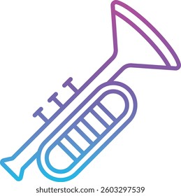 Trumpet vector icon. Can be used for printing, mobile and web applications.