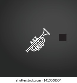 Trumpet vector icon. Trumpet concept stroke symbol design. Thin graphic elements vector illustration, outline pattern for your web site design, logo, UI. EPS 10.