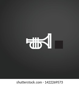 Trumpet vector icon. Trumpet concept stroke symbol design. Thin graphic elements vector illustration, outline pattern for your web site design, logo, UI. EPS 10.