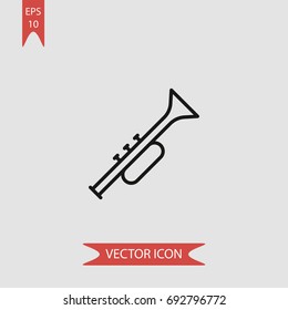 Trumpet vector icon  illustration symbol