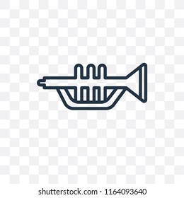 Trumpet vector icon isolated on transparent background, Trumpet logo concept