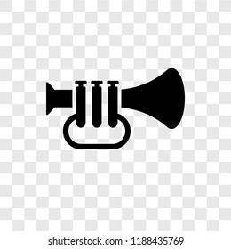 Trumpet vector icon isolated on transparent background, Trumpet transparency logo concept