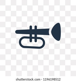 Trumpet vector icon isolated on transparent background, Trumpet transparency concept can be used web and mobile