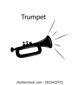 trumpet vector icon isolated on white background. eps 10