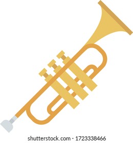 trumpet vector illustration icon flat design