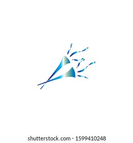trumpet vector illustration icon logo template