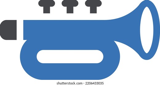 trumpet  Vector illustration on a transparent background. Premium quality symmbols. Glyphs vector icons for concept and graphic design. 

