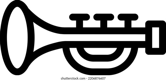 trumpet Vector illustration on a transparent background.Premium quality symmbols.Stroke vector icons for concept and graphic design.