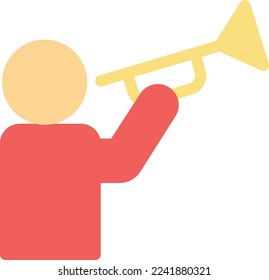 trumpet  Vector illustration on a transparent background. Premium quality symmbols. Line Color vector icons for concept and graphic design.