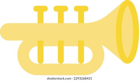 trumpet Vector illustration on a transparent background.Premium quality symbols. Line Color vector icon for concept and graphic design.