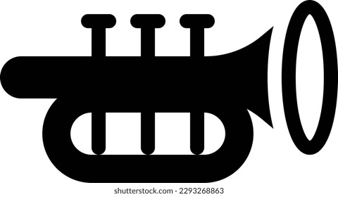 trumpet Vector illustration on a transparent background.Premium quality symbols.Glyphs vector icon for concept and graphic design.