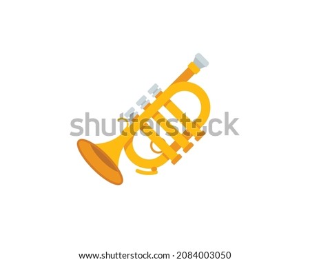 Trumpet vector isolated icon. Trumpet emoji illustration. Trumpet vector isolated emoticon Сток-фото © 