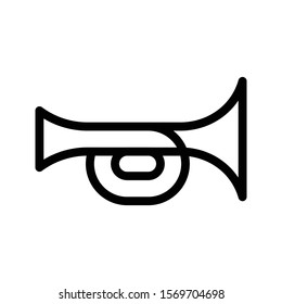 trumpet vector thin line icon 