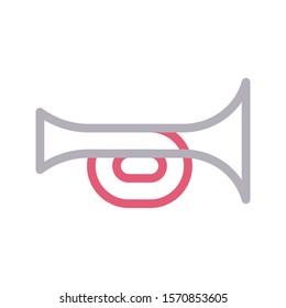 trumpet vector thin line icon 