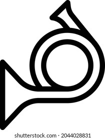 trumpet vector thin line icon