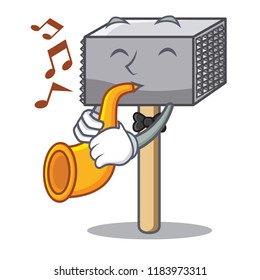 With trumpet wooden meat hammer cartoon for kitchen utensil
