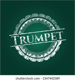 Trumpet written on a blackboard