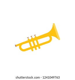 Trumpet yellow graphic design template vector illustration