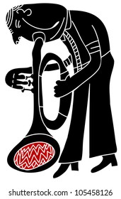 trumpeter play his instrument