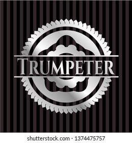 Trumpeter silvery badge or emblem
