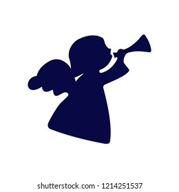 Trumpeting angel Vector icon.