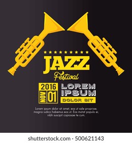 trumpets festival jazz music design