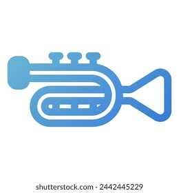 trumpets icon in gradient style