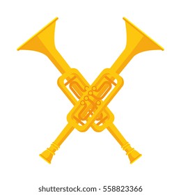 trumpets instrument isolated icon