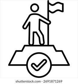 Trumph Outline Icon Illustration Vector