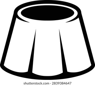 Truncated Cone Shape Geometric Container and Object Icon