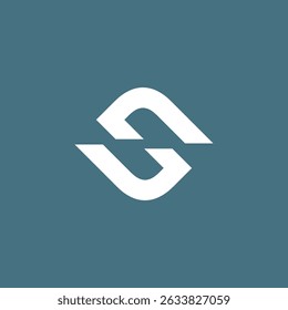 Truncated Letter S Logo design vector template
