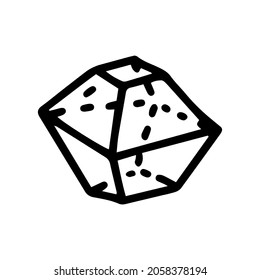 truncated octahedron line vector doodle simple icon
