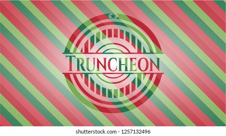 Truncheon christmas emblem.