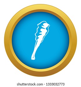 Truncheon icon blue vector isolated on white background for any design
