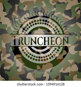 Truncheon on camouflage pattern. Vector Illustration. Detailed.