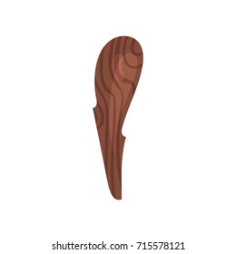 Truncheon, stone age symbol, weapon of caveman colorful vector Illustration
