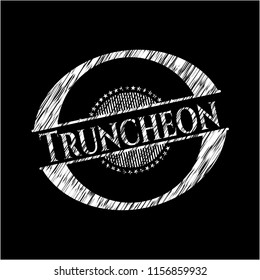 Truncheon written with chalkboard texture